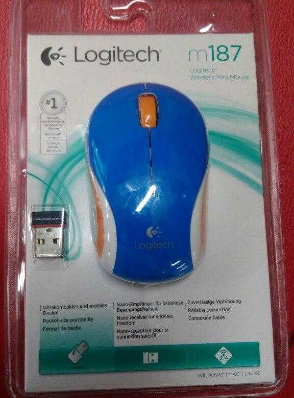 Мышь logitech wireless mini mouse m187 (910-002738) blue — купить, цена и характеристики, отзывы