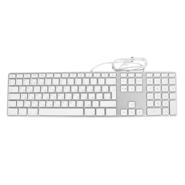 Клавиатура apple mb110 wired keyboard white usb [mb110rs(ru)/b] mb110rs/b (белый) (apple keyboard with numeric keypad) купить за 3990 руб в екатеринбурге, отзывы, видео обзоры и характеристики