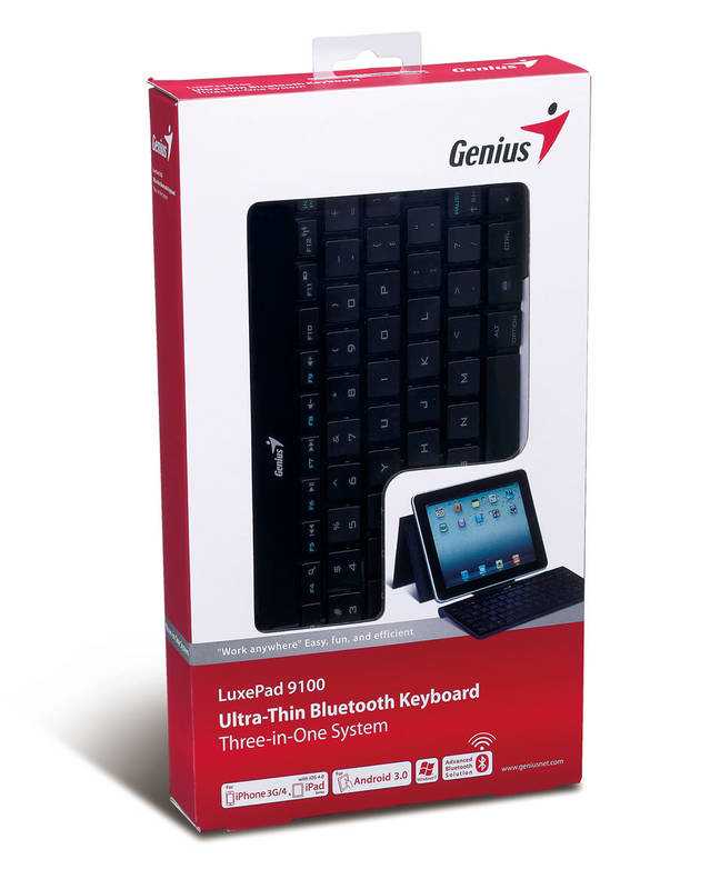 Genius luxepad 9100, bluetooth (черный) - купить , скидки, цена, отзывы, обзор, характеристики - клавиатуры