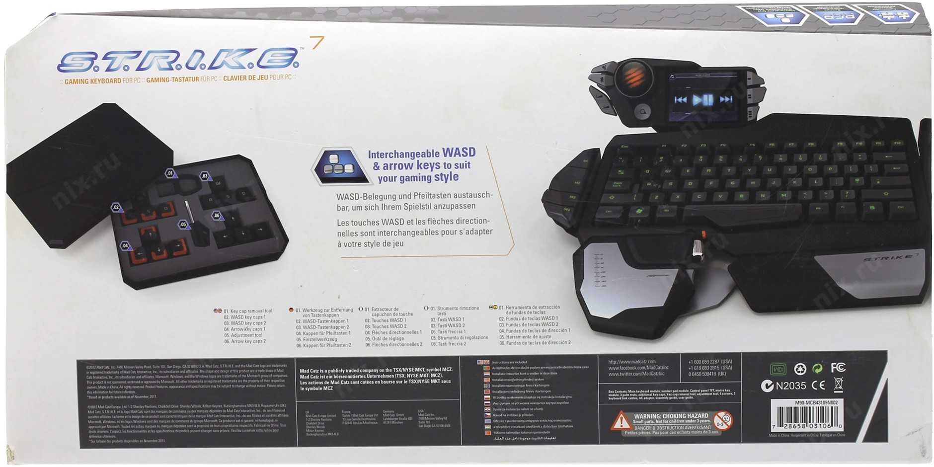 Игровая клавиатура mad catz s.t.r.i.k.e.3 — купить, цена и характеристики, отзывы