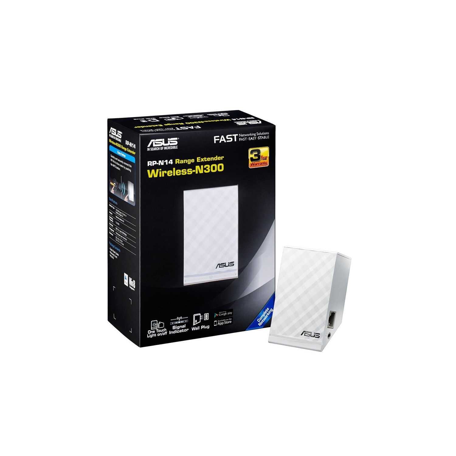 Wi-Fi роутера Asus RP-N14 - подробные характеристики обзоры видео фото Цены в интернет-магазинах где можно купить wi-fi роутеру Asus RP-N14