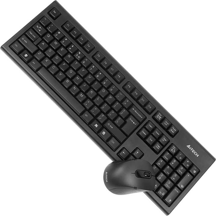Комплект клавиатура и мышь a4tech padless 7100n black usb — купить в городе волжский