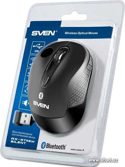 Беспроводная мышь sven wireless optical mouse rx-360 art black usb 2.0