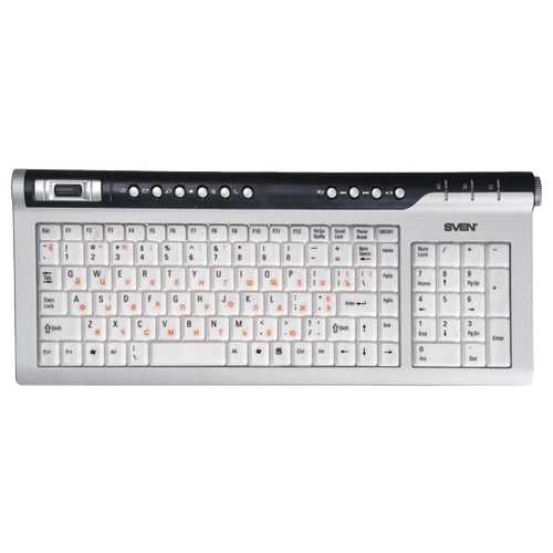 Комплект клавиатура и мышь sven comfort kb-c3400w black usb