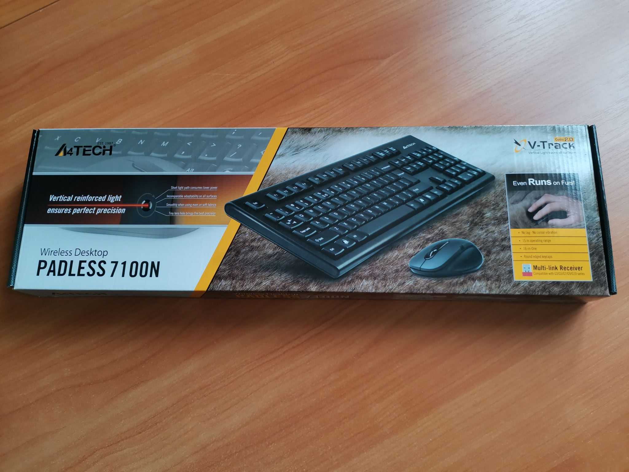 Комплект клавиатура и мышь a4tech padless 7100n black usb — купить в городе владимир