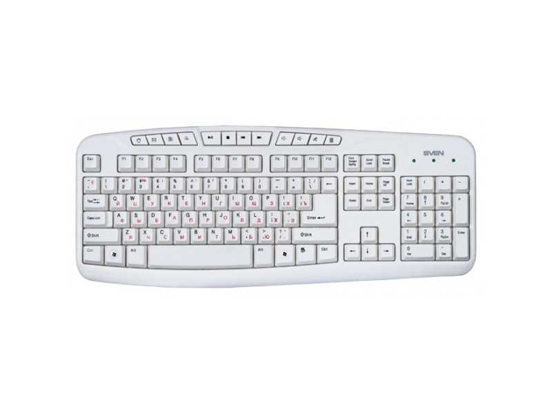 Клавиатура sven white usb comfort 3050 (белый) купить от 456 руб в краснодаре, сравнить цены, отзывы, видео обзоры и характеристики