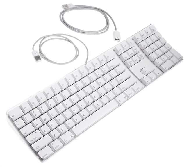 Клавиатура мышь комплект Apple MB110 Wired Keyboard White USB - подробные характеристики обзоры видео фото Цены в интернет-магазинах где можно купить клавиатуру мышь комплект Apple MB110 Wired Keyboard White USB