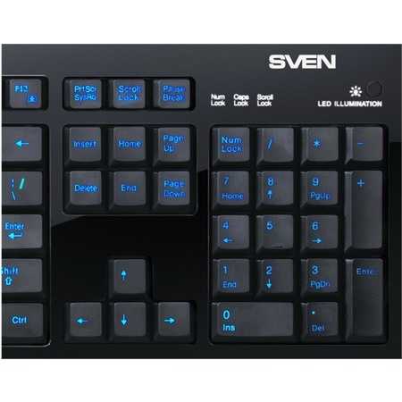 Комплект клавиатура и мышь sven comfort kb-c3400w black usb — купить, цена и характеристики, отзывы
