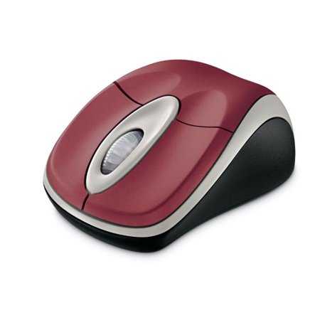 Microsoft notebook optical mouse silver-red usb