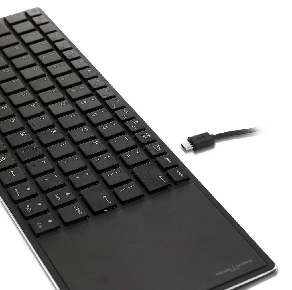Rapoo e6700 bluetooth touch keyboard white-blue bluetooth - купить , скидки, цена, отзывы, обзор, характеристики - клавиатуры