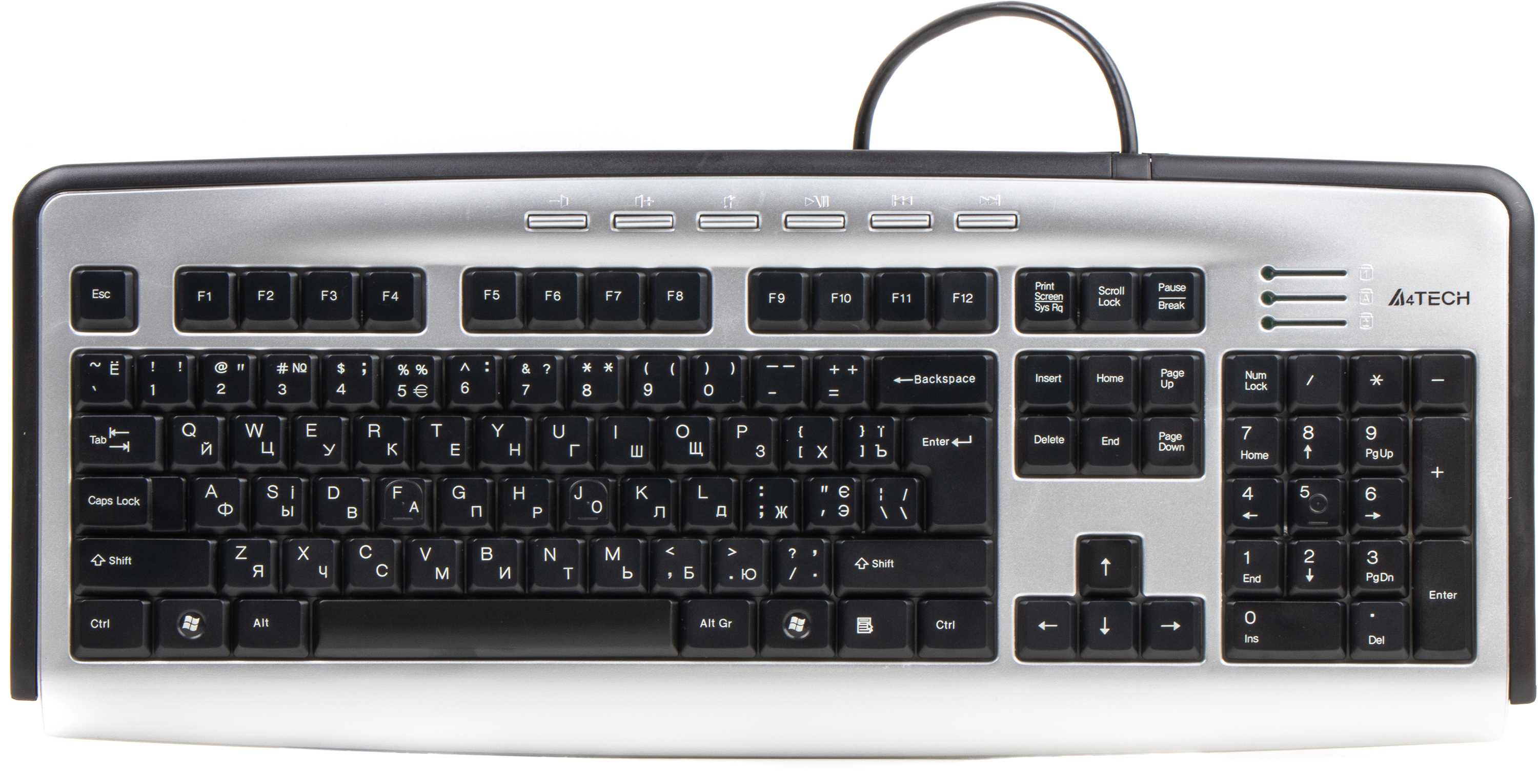 Комплект клавиатура и мышь a4tech comfortkey kr-8520d black usb