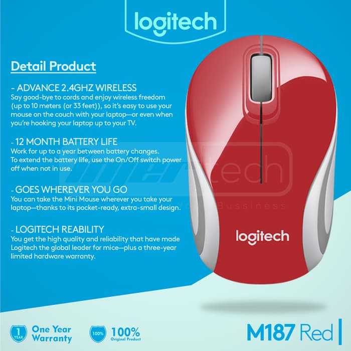 Выбор редакции
					мышь logitech wireless mini mouse m187 (910-002740) white