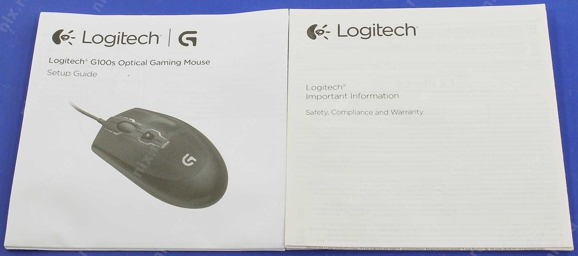 Мышь logitech gaming mouse g100s (910-003534) black