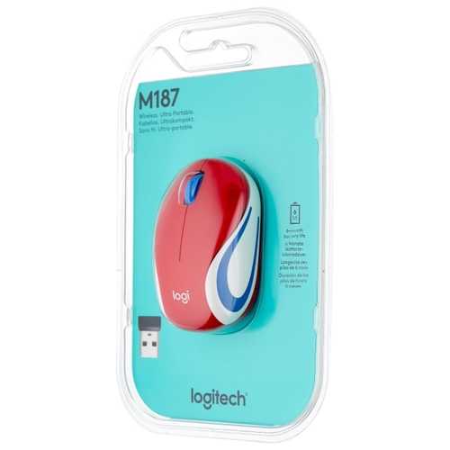 Мышь беспроводная logitech wireless mini mouse m187 red-white usb (красный) (910-002737) купить от 1269 руб в екатеринбурге, сравнить цены, отзывы, видео обзоры и характеристики