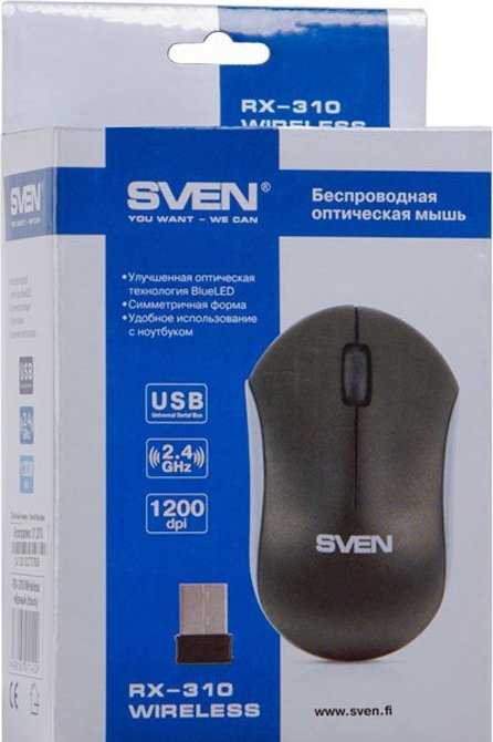 Беспроводная мышь sven wireless optical mouse rx-305 black usb 2.0 — купить, цена и характеристики, отзывы