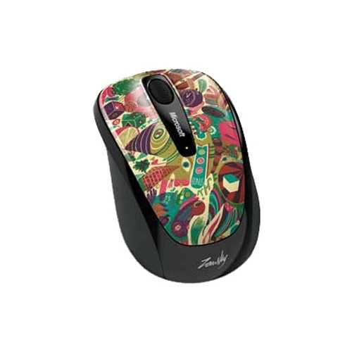 Microsoft wireless mobile mouse 3500 artist edition chamarelli black-blue usb - купить , скидки, цена, отзывы, обзор, характеристики - мыши