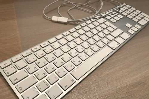 Apple mb110ru/b wired keyboard white usb (белый) - купить  в санкт-петербург, скидки, цена, отзывы, обзор, характеристики - клавиатуры