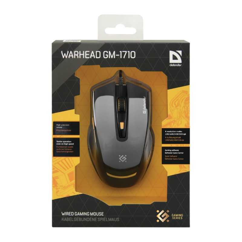 Игровая мышь defender warhead gm-1100 (черный) (52721) купить за 990 руб в екатеринбурге, отзывы, видео обзоры и характеристики
