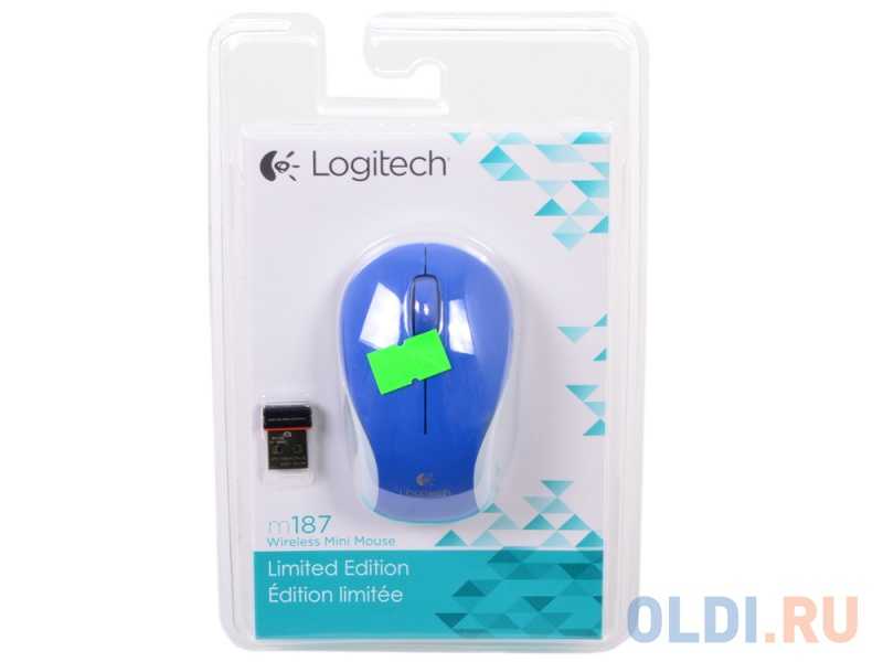 Мышь logitech wireless mini mouse m187 (910-002735) white