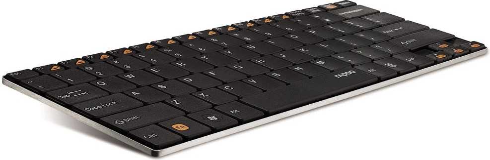 Rapoo e6100 bluetooth (черный) - купить , скидки, цена, отзывы, обзор, характеристики - клавиатуры