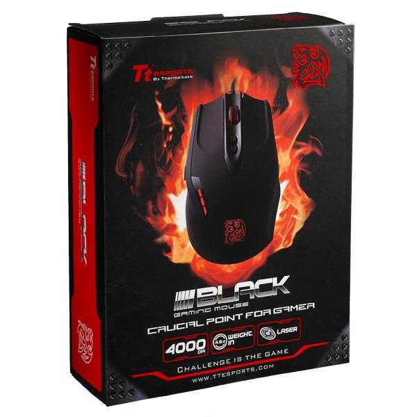 Tt esports by thermaltake gaming mouse black element usb
