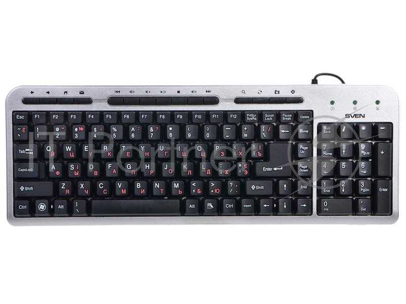 Клавиатура sven standard 309m black usb — купить, цена и характеристики, отзывы