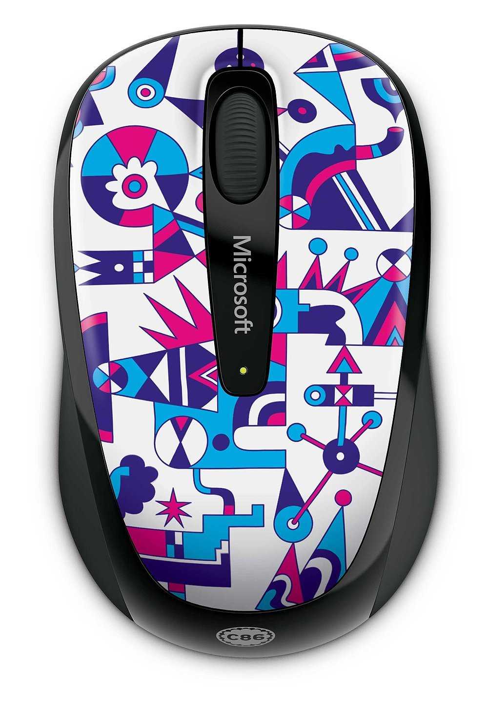 Microsoft wireless mobile mouse 3500 artist edition yellena james usb (цветная) - купить , скидки, цена, отзывы, обзор, характеристики - мыши