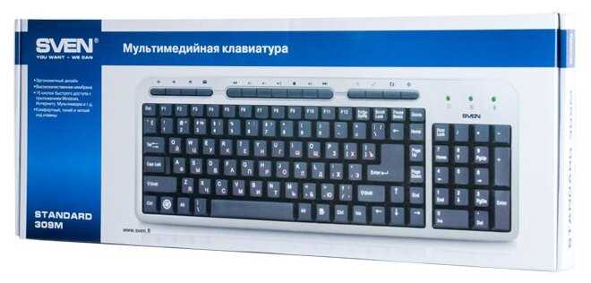 Клавиатура sven standard 309m silver usb — купить, цена и характеристики, отзывы