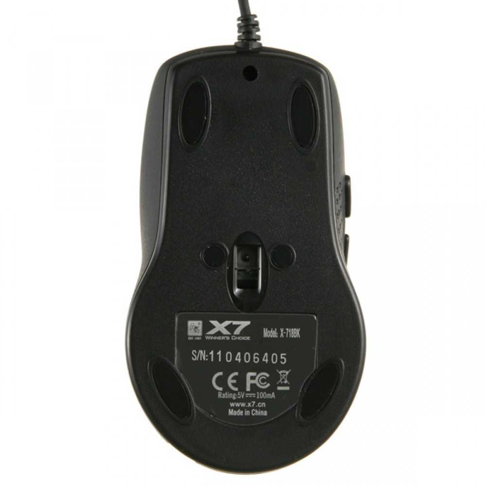 Проводная мышь a4tech game optical mouse x-718bk usb black