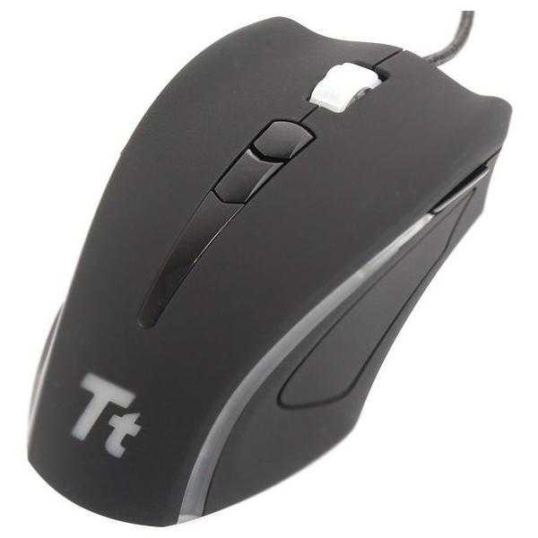 Tt esports by thermaltake gaming mouse black element combat white usb