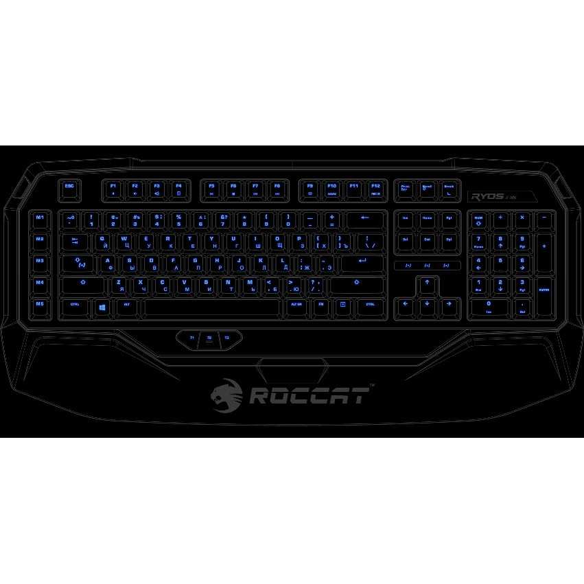 Клавиатура roccat ryos mk pro, mx blue, ru layout (roc-12-861-be)