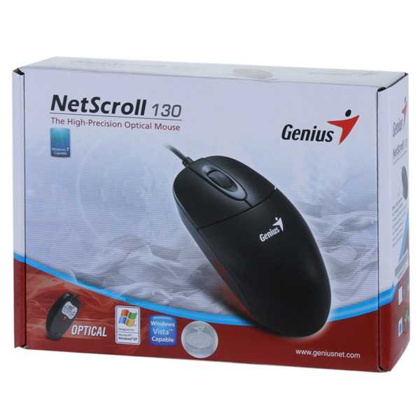 Проводная мышь genius netscroll 100x black usb 2.0