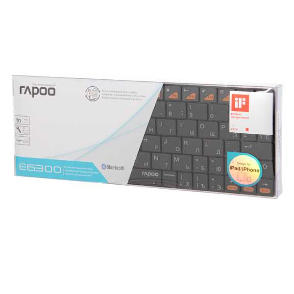 Клавиатура беспроводная rapoo e6300 black купить от 780 руб в краснодаре, сравнить цены, отзывы, видео обзоры